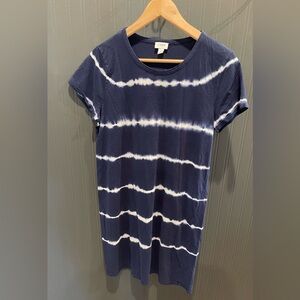 J Crew tie dye T-shirt dress medium pull over beach‎ casual athletic womens